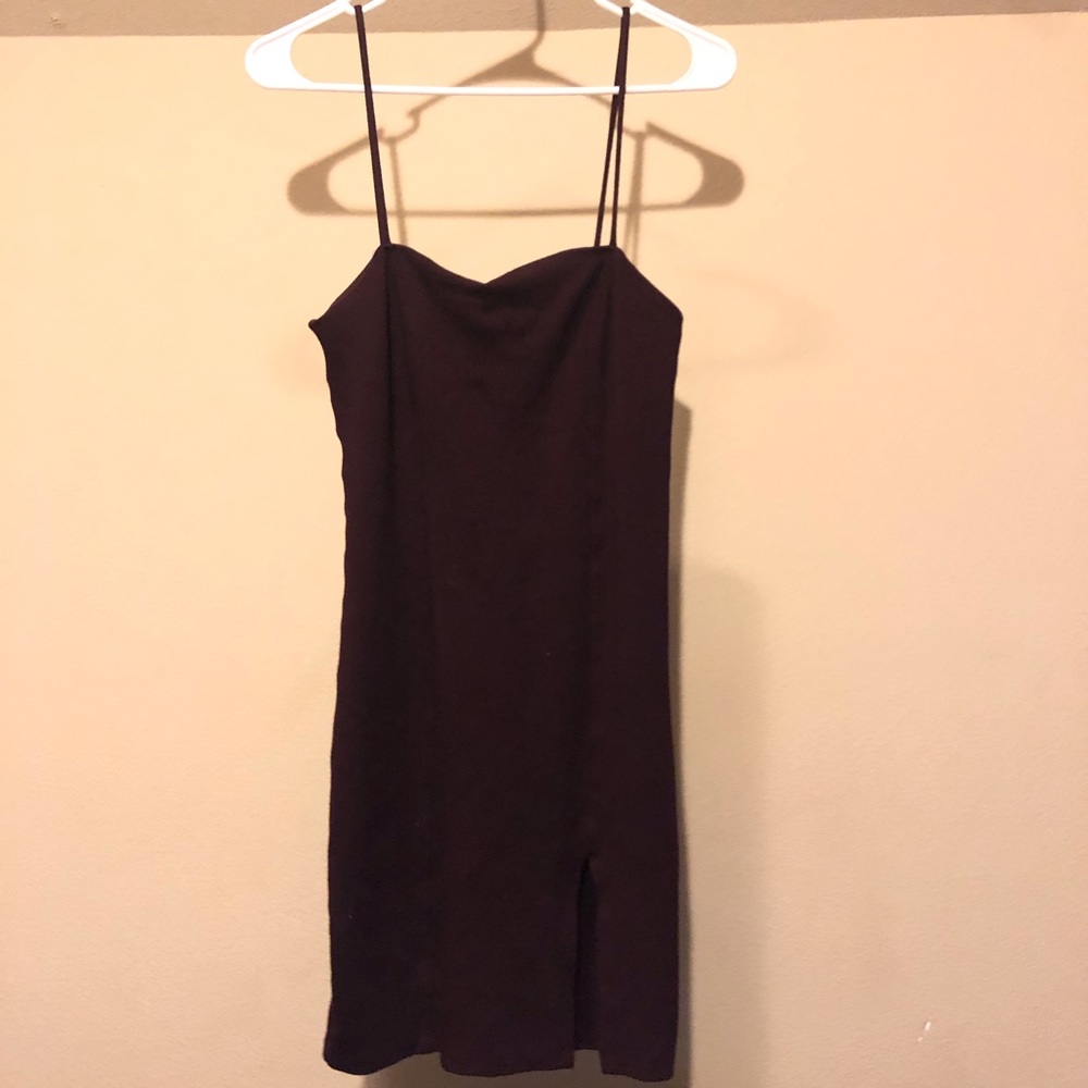 Maroon dress w/ slit
